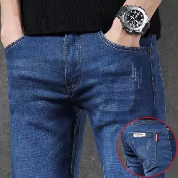 2024 Осень и зима Новые джинсы мужские трендовые прямые облегающие свободные модные брендовые повседневные брюки 28