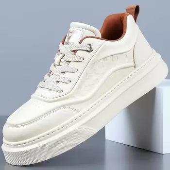 2024 осень и зима новые мужские легкие повседневные кожаные туфли мужские ручная работа онлайн спортивный стиль универсальные туфли для серфинга белые 6030 38 белый