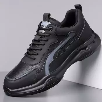 2024 осень и зима новые мужские спортивные и повседневные кожаные туфли мужские кожаные дышащие молодежные универсальные модные туфли мужские шнурки 2358 38 белый