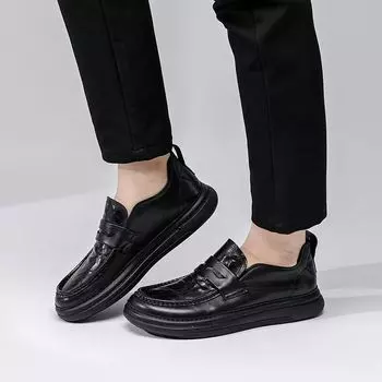 2024 осень и зима новые туфли mango мужские кожаные повседневные кожаные туфли универсальный тренд мягкая подошва нескользящие мокасины 38