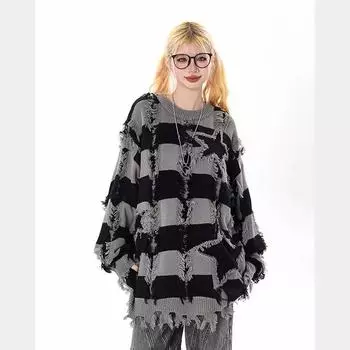 2024 Осень и зима Новый кардиган свитер ретро повседневный ленивый стиль вязаный свитер мужской однотонный пиджак M серый