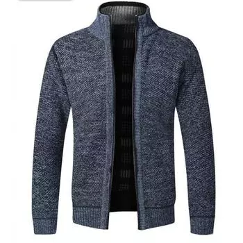 2024 Осень и зима Новый модный однотонный мужской свитер куртка большого размера свободный свитер мужской повседневный молодежный вязаный кардиган M красный