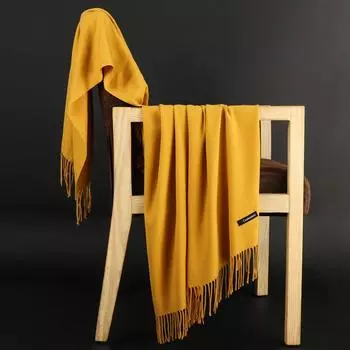 2024 Осень и зима Новый удлиненный кашемировый шарф универсальный женский теплый шарф для защиты шеи двухсторонний шарф шаль 200*65CM