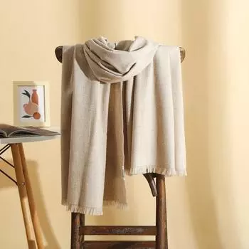 2024 Осень и зима Новый утолщенный и удлиненный кашемировый шарф универсальный женский теплый шарф для защиты шеи двухсторонний шарф шаль 175*65cm