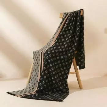 2024 Осень и зима Новый утолщенный и удлиненный кашемировый шарф универсальный женский теплый шарф для защиты шеи двухсторонний шарф шаль 190*65cm