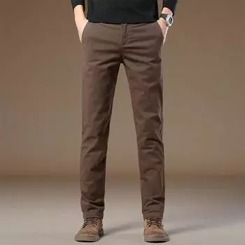 2024 Осень и зима Универсальные облегающие повседневные брюки для мужчин Деловые брюки облегающие прямые брюки 28