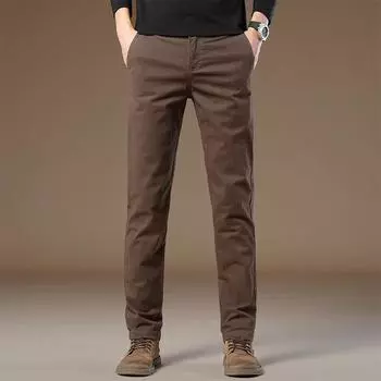 2024 Осень и зима Универсальные облегающие повседневные брюки для мужчин Деловые брюки облегающие прямые брюки 28