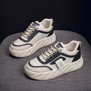 2024 осень маленькие белые туфли новая корейская версия ins студентки платформа увеличение спортивная обувь для скейтбординга повседневная уличная съемка XFC01 35