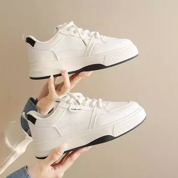 2024 осень маленькие белые туфли женские новые корейские версии женские студенческие спортивные туфли на платформе повседневная обувь H6518 35