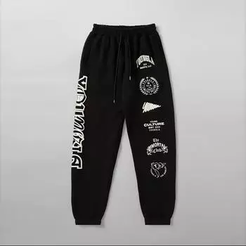 2024 Осень Мужские однотонные эластичные повседневные брюки с эластичной резинкой на талии, спортивные брюки, штаны для бега M серый