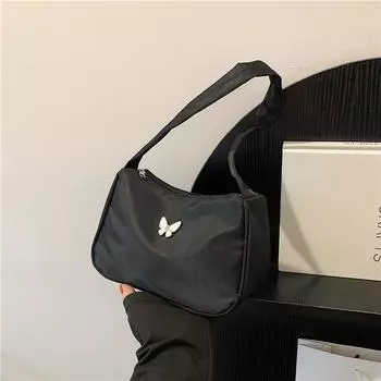 2024 осень новая мода простая сумка через плечо нишевая трендовая сумка женская сумка для отдыха пригородная сумка подмышкой белый