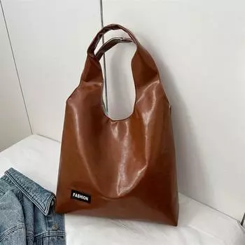 2024 осень новая женская повседневная сумка персонализированная сумка через плечо сумка для поездок на работу модная простая сумка через подмышку чёрный