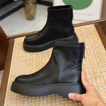 2024 осень новые ботинки Martin женские на толстой подошве универсальные короткие ботинки в британском стиле на толстой подошве усиливающие модные эластичные тонкие ботинки 35
