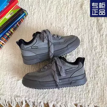 2024 осень новые классические универсальные маленькие белые туфли женские универсальные корейские нишевые ретро-платформы спортивные повседневные туфли для серфинга 35 серый