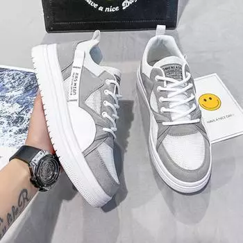 2024 осень новые модные мужские туфли повседневные спортивные туфли для серфинга студенческие универсальные дышащие маленькие белые туфли мужские взрывные 39