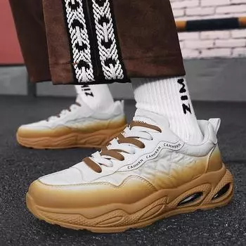 2024 осень новые мужские повседневные спортивные нишевые трендовые модные универсальные туфли Forrest Gump Dad на толстой подошве удобные мужские туфли 39