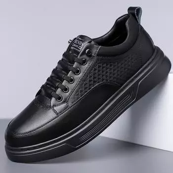 2024 осень новые мужские спортивные повседневные кожаные туфли мужские ручная работа онлайн универсальные туфли для серфинга молодежные туфли tide 6076 38 белый