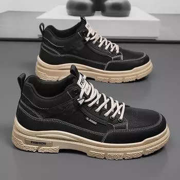 2024 осень новые мужские туфли инструментальные ветровые ботинки Martin повседневные спортивные рабочие водонепроницаемые толстые подошвы износостойкие высокие бархатные 39 хаки