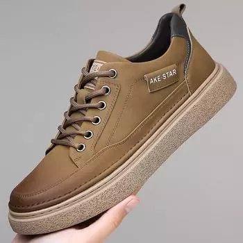 2024 осень новые мужские туфли ручной работы онлайн повседневные кожаные туфли мужские на шнуровке универсальные туфли для серфинга молодежные модные туфли для мужчин 2152 38 чёрный