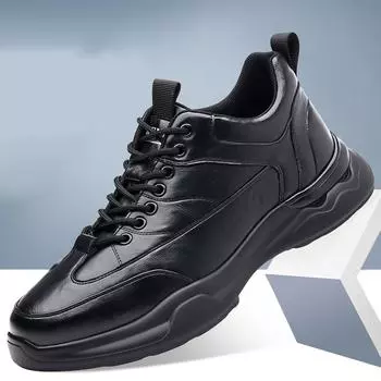 2024 Осень Новые Туфли для Мужчин Натуральная Кожа Повседневная Обувь Модные Спортивные Туфли На Плоской Подошве Зимние Ботинки Из Коровьей Кожи Мягкие 38