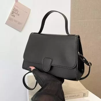 2024 осень новый иностранный стиль мода ретро популярная сумка через плечо высокая стоимость легкая роскошная сумка-мессенджер портативная маленькая квадратная сумка чёрный