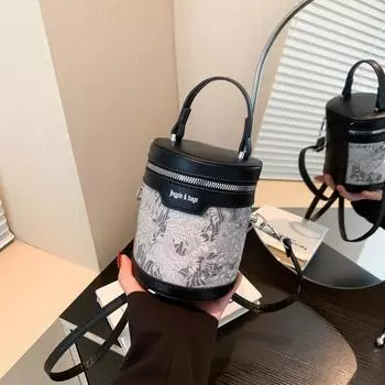 2024 осень новый тренд повседневная сумка-мессенджер женская мода простая сумка через плечо мода повседневная нишевая сумка-ведро
