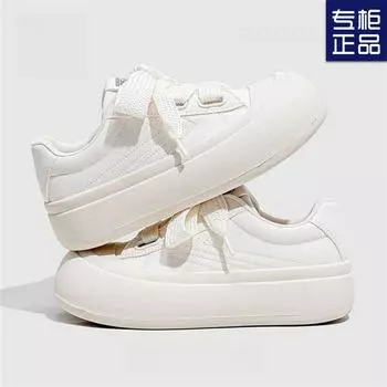 2024 осень популярные маленькие белые туфли на толстой подошве весна и осень универсальная мода трендовая доска новая ниша увеличивающая рост повседневная спортивная обувь 35