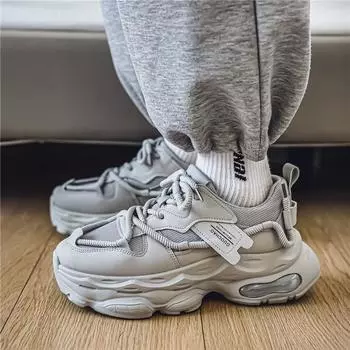 2024 осень прямая трансляция Guochao кроссовки для подиума на платформе Douyin outdoor dad shoes нишевая повседневная мужская обувь в стиле Гонконга 39 серый