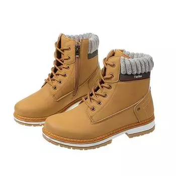 2024 Осень Ранняя Зима Обувь Женские Одинарные Сапоги Модные Современные Женские Ботильоны Нескользящие Большие Размеры 42 Черный Желтый D127 36 чёрный