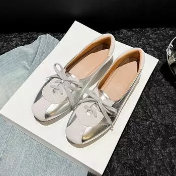 2024 Осень Женские Белые Балетки Плоские Перекрестные Ремешки Функциональная Обувь Удобная Мягкая Подошва Туфли Мэри Джейн Балетки 35 чёрный