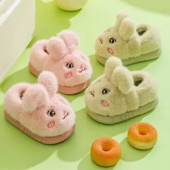 2024 Осень Зима Детская Обувь Модные Домашние Тапочки Милые Мультяшные Детские Повседневные Туфли Теплые Нескользящие Туфли Sandalias De Mujer 16-17insole15.5cm