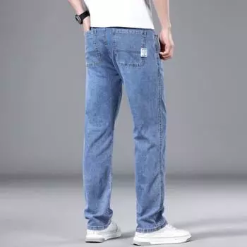 2024 Осень-зима джинсы мужские осенние толстые свободные деловые прямые мужские брюки повседневные мужские брюки 28