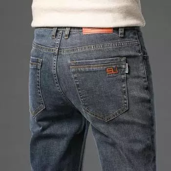 2024 осень/зима джинсы мужские прямые свободные брюки мужские эластичные повседневные универсальные длинные мужские брюки 28
