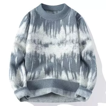 2024 Осень Зима Мужские Женские Свитера Модные Повседневные Пуловеры С Круглым Вырезом Толстые Теплые Трикотажные Свитера Высококачественная Уличная Одежда Asian 3XL 73-79KG белый