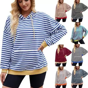 2024 Осень/Зима Новая Повседневная Толстовка С Капюшоном Свободного Кармана Для Женщин S