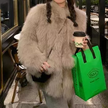 2024 осень-зима новая шуба из искусственного меха лисы женская дизайнерская утолщенная шуба замедляющая старение теплая верхняя часть S