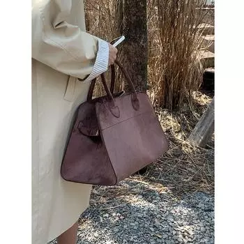 2024 осень зима новая женская сумка через плечо модная матовая сумка через плечо простая и универсальная сумка модный дизайн сумка-тоут чёрный