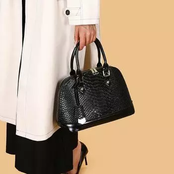 2024 осень-зима новая женская сумка, европейский и американский ретро-стиль, модная сумка из искусственной кожи со змеиным узором, комплект из трех предметов зелёный