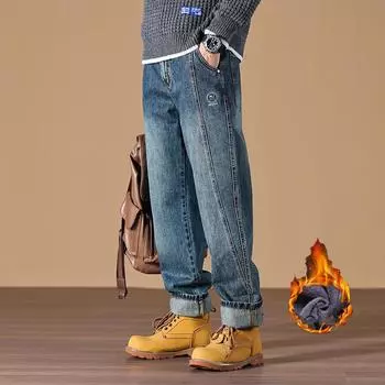 2024 Осень/Зима Новые Американские Прямые Джинсы Универсальные Повседневные Брюки Для Мужчин 38