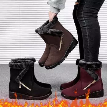 2024 осень/зима, новые теплые женские зимние ботинки, повседневная женская обувь с боковой цепочкой 36 светло-коричневого