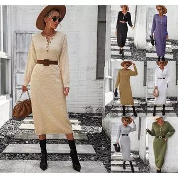 2024 Осень/Зима Новый Европейский И Американский Вязаный Свитер На Пуговицах Модный Стиль Женский Свитер Для Пригородных Поездок S зелёный