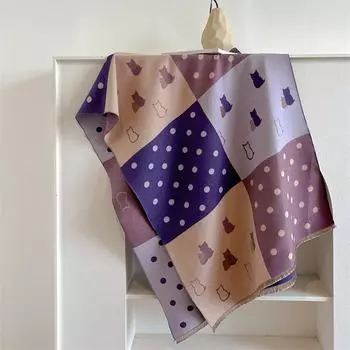 2024 Осень/Зима Новый Имитация Кашемира Внешний Теплый Офисный Универсальный Удлиненный Толстый Шарф Кондиционер Комната Шаль для Женщин 185x65cm