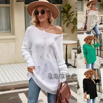 2024 Осень/Зима Новый Модный Однотонный Узелковый Вязаный Свитер Европейский И Американский Свободный Свитер С Капюшоном Для Женщин S зелёный