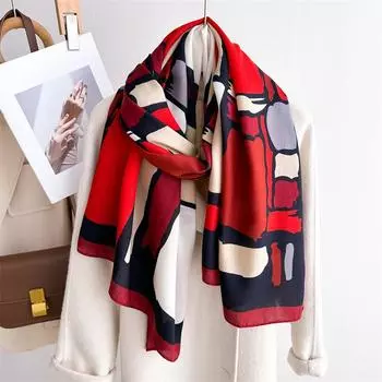 2024 Осень/Зима Новый Удлиненный Хлопок И Конопля Солнцезащитный Теплый Шаль Шея Универсальный Платок Для Женщин 178X66CM