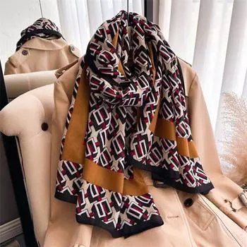 2024 Осень/Зима Новый Удлиненный Хлопок И Конопля Солнцезащитный Теплый Шаль Шея Универсальный Платок Для Женщин 178X66CM