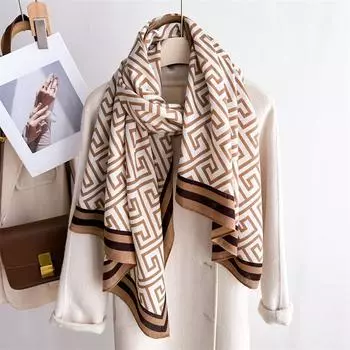 2024 Осень/Зима Новый Удлиненный Хлопок И Конопля Солнцезащитный Теплый Шаль Шея Универсальный Платок Для Женщин 178X66CM