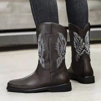 2024 осень-зима прямые трансляции зимние ботинки длинные трубы складные импортные кожаные ботинки Martin повседневная обувь для отдыха на природе мужская прилив 39 чёрный