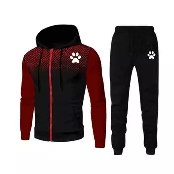 2024 Осень Зима Спортивный Костюм Мужской Молния 2 Комплекта Из Двух Частей Мужская Одежда Костюм Мужской Флисовый Спортивный Толстовка С Капюшоном Спортивные Штаны Комплекты Из Двух Частей S чёрный