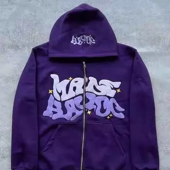 2024 Осень/Зима Y2K готический панк хип-хоп модные толстовки: Европейские и американские тенденции L розовый