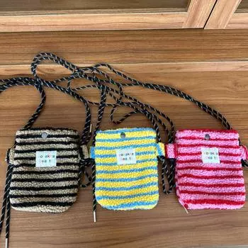 2024 Осень/Зима Женская Мини Сумка через плечо и сумка-мессенджер из плюшевой овчины One Size Mobile Phone Bag